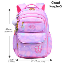 Load image into Gallery viewer, School Bag Kids Backpack Girls Princess Waterproof Children Elementary Shoulder Bag Backpack