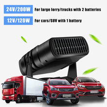 Load image into Gallery viewer, 2 IN 1 Car Heater 12V/24V Electric Cooling Heating Fan Portable Electric Dryer Windshield Demister Defroster Fan Car Ornaments
