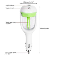 Load image into Gallery viewer, Mini Car Air Humidifier Steam Air Purifier Aroma Diffuser Essential Oil Aromatherapy Diffuser Mist Maker Sprayer For Car Clean