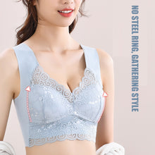 Load image into Gallery viewer, Women Lace Gathered Without Underwire Bra Tank Top Underwear Solid Color Soft Breathable Lingerie