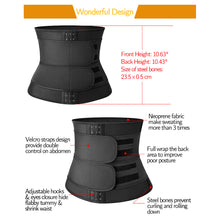 Load image into Gallery viewer, Abdominal Band Waistband Adjustable Three Row Buckle Belt Fat Burning Slimming Waistband for Men Women