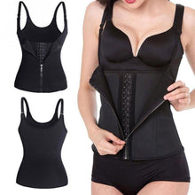 Load image into Gallery viewer, Zipper Body Shaping Corset Adjustable Three Row Buckle Body Shaping Corset Comfortable Breathable Corset for Women