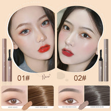 Load image into Gallery viewer, Natural Stereoscopic Eyebrow Cream Double Head Multifunctional Waterproof Sweatproof Non-smudging Eyebrow Cream Cosmetics