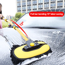 Load image into Gallery viewer, Three Section Telescopic Car Cleaning Brush Detailing Adjustable Wash Brush Telescoping Long Handle Cleaning Mop Chenille Broom Auto Accessories