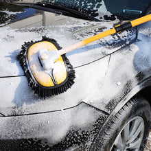 Load image into Gallery viewer, Three Section Telescopic Car Cleaning Brush Detailing Adjustable Wash Brush Telescoping Long Handle Cleaning Mop Chenille Broom Auto Accessories