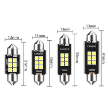 Load image into Gallery viewer, 1Pc 31MM 36MM 39MM 41MM 6LED Bulbs Canbus Festoon C5W 3030 Chip Car Interior Dome Light Reading Light 12V/24V