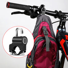 Load image into Gallery viewer, Motorcycle Helmet Lock Anti-Theft Helmet Security Lock Metal 20mm-28mm Black with 2 Keys and Wire Rope Set