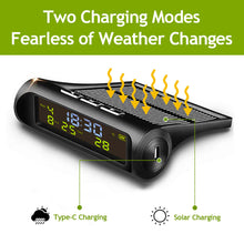 Load image into Gallery viewer, Solar Car Digital Clock LCD Time Date Temperature Display Outdoor Car Part Decoration C01