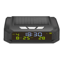 Load image into Gallery viewer, Solar Car Digital Clock LCD Time Date Temperature Display Outdoor Car Part Decoration C05