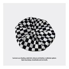 Load image into Gallery viewer, Chessboard Plaid Beret Fashion Versatile Cloud Hat Autumn Winter Comfortable Breathable Beret Octagonal Hat for Women