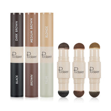Load image into Gallery viewer, Double Head Eyebrow Cream Three-dimensional Face Shaping Shadow Powder Hairline Powder Waterproof Sweatproof Eyebrow Cream