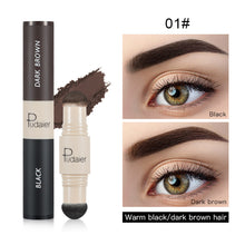 Load image into Gallery viewer, Double Head Eyebrow Cream Three-dimensional Face Shaping Shadow Powder Hairline Powder Waterproof Sweatproof Eyebrow Cream