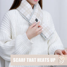Load image into Gallery viewer, Graphene Electric Heating Scarf Winter Cold Proof Warm Plush Heating Scarf Portable Washable Heating Scarf for Women