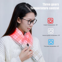 Load image into Gallery viewer, Graphene Electric Heating Scarf Winter Cold Proof Warm Plush Heating Scarf Portable Washable Heating Scarf for Women