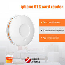 Load image into Gallery viewer, TUYA Zigbee Smart Flood Detector Built-In Battery-Powered Water Sensor Alarm Works With TUYA Smart Hub