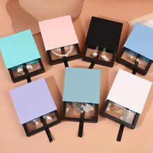 Load image into Gallery viewer, 1Pc PE Travel Jewelry Packaging Box Greeting Card Necklace Bracelet Gift Package Organizer Case Boxes