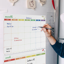 Load image into Gallery viewer, A3 Magnetic Weekly & Monthly Planner Whiteboard Fridge Magnet Flexible Daily Message Drawing Refrigerator Bulletin White Board