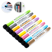 Load image into Gallery viewer, Magnetic Whiteboard Markers Erasable Liquid Chalk Markers with Eraser Water-base Ink Quick Drying Office Supplies