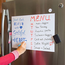 Load image into Gallery viewer, A3/A4 Size Magnetic Whiteboard Dry Erase White Boards Soft Home Office Kitchen Flexible Pad Fridge Stickers Memo Message Board