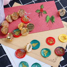 Load image into Gallery viewer, 25mm Merry Christmas Wax Seal Stamps Santa Claus Deer Gift Snowman Sealing Stamp Head For Xmas Scrapbooking
