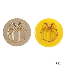 Load image into Gallery viewer, 25mm Merry Christmas Wax Seal Stamps Santa Claus Deer Gift Snowman Sealing Stamp Head For Xmas Scrapbooking