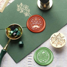 Load image into Gallery viewer, 25mm Merry Christmas Wax Seal Stamps Santa Claus Deer Gift Snowman Sealing Stamp Head For Xmas Scrapbooking