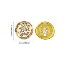 Load image into Gallery viewer, 25mm Merry Christmas Wax Seal Stamps Santa Claus Deer Gift Snowman Sealing Stamp Head For Xmas Scrapbooking