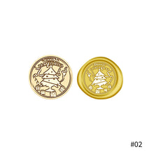 Load image into Gallery viewer, 25mm Merry Christmas Wax Seal Stamps Santa Claus Deer Gift Snowman Sealing Stamp Head For Xmas Scrapbooking