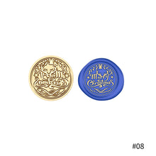 Load image into Gallery viewer, 25mm Merry Christmas Wax Seal Stamps Santa Claus Deer Gift Snowman Sealing Stamp Head For Xmas Scrapbooking