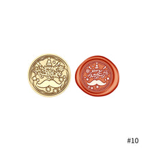 Load image into Gallery viewer, 25mm Merry Christmas Wax Seal Stamps Santa Claus Deer Gift Snowman Sealing Stamp Head For Xmas Scrapbooking