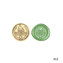 Load image into Gallery viewer, 25mm Merry Christmas Wax Seal Stamps Santa Claus Deer Gift Snowman Sealing Stamp Head For Xmas Scrapbooking