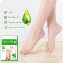 Load image into Gallery viewer, 2Pcs=1Pair Aloe Peeling Foot Mask Feet Mask Exfoliating Socks for Pedicure Cutin Removal Anti Crack Heel Remove Skin Foot Patch