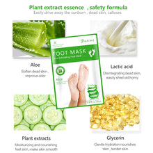 Load image into Gallery viewer, 2Pcs=1Pair Aloe Peeling Foot Mask Feet Mask Exfoliating Socks for Pedicure Cutin Removal Anti Crack Heel Remove Skin Foot Patch