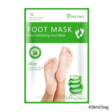 Load image into Gallery viewer, 2Pcs=1Pair Aloe Peeling Foot Mask Feet Mask Exfoliating Socks for Pedicure Cutin Removal Anti Crack Heel Remove Skin Foot Patch
