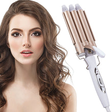 Load image into Gallery viewer, Professional Hair Tools Curling Iron Egg Roll Head Curling Iron Ceramic Three Bar Curling Iron Water Corrugated Iron Hair Tools