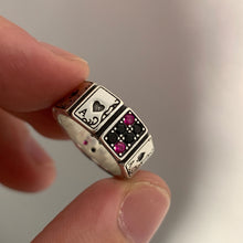 Load image into Gallery viewer, Fashion Design Playing Cards Open Cuff Finger Rings for Women Girl Fashion Vintage Party Round Rings Girl Woman Jewelry Accessories