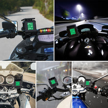 Load image into Gallery viewer, Motorcycle Tire Pressure Monitoring TPMS Tire Temperature Alarm System LCD Display Solar Charging Waterproof Sensor