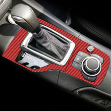 Load image into Gallery viewer, Car Interior Gear Head Shift Knob Panel Cover Carbon Fiber Trim Sticker Fit For Mazda 3 Axela 2014 2015 - 2019 MT