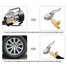 Load image into Gallery viewer, Portable Car Tire Air Inflatable Pump Connector Chuck Compressor can be deflated Tire Inflator Tire Chuck for Hose Repair