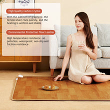 Load image into Gallery viewer, 220V Winter Heating Foot Mat Electric Heating Pad Warm Feet Heater Office Home Pet Warm Pad Floor Electric Heater PVC Heat Conduction Leather