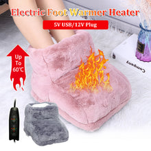 Load image into Gallery viewer, Super Soft Winter Warm Electric Foot Warmer Heater USB Charging/EU Plug Power Saving Warm Foot Cover Feet Heating Pads for Home Office