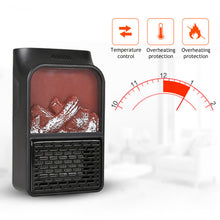 Load image into Gallery viewer, 500W Simulation Flame Stove Heater Fan Household Electric Heater Plug in Indoor Heating Warmer Machine for Winter Safe Office Living Room