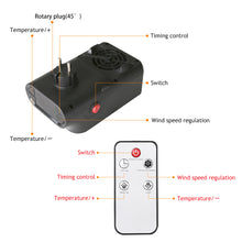 Load image into Gallery viewer, 500W Simulation Flame Stove Heater Fan Household Electric Heater Plug in Indoor Heating Warmer Machine for Winter Safe Office Living Room