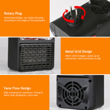 Load image into Gallery viewer, 500W Simulation Flame Stove Heater Fan Household Electric Heater Plug in Indoor Heating Warmer Machine for Winter Safe Office Living Room