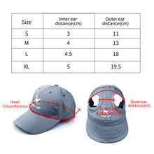 Load image into Gallery viewer, Pet Dog Cap Small Puppy Pets Solid Oxford Cap Dog Baseball Visor Hat Outdoor Accessories Sun Bonnet Cap For Teddy Chihuahua
