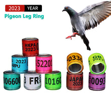 Load image into Gallery viewer, 10/50Pcs 2023 Years Pigeons Foot Ring 8x11mm Pigeons Foot Ring Parrots Leg Rings Birds Training Tool with Nnumbers