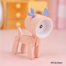 Load image into Gallery viewer, Mini Cute Dog Deer Shape Led Night Lights Folding Desk Lamp Adjustable Kids Bedroom Bedside Decoration Home Room Decor
