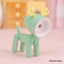 Load image into Gallery viewer, Mini Cute Dog Deer Shape Led Night Lights Folding Desk Lamp Adjustable Kids Bedroom Bedside Decoration Home Room Decor