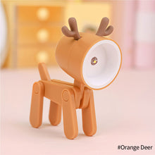 Load image into Gallery viewer, Mini Cute Dog Deer Shape Led Night Lights Folding Desk Lamp Adjustable Kids Bedroom Bedside Decoration Home Room Decor