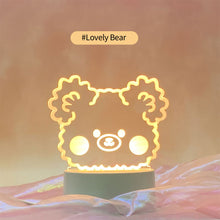 Load image into Gallery viewer, 3D Lamp Happy Bear Acrylic USB LED Night Lights Neon Sign Lamp Xmas Christmas Decorations for Home Bedroom Birthday Decor Wedding Gifts